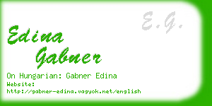 edina gabner business card